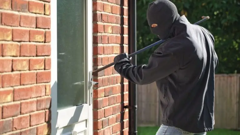 An act of burglary in progress