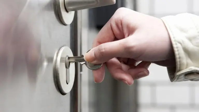 A silver lock manufactured by a reliable lock company
