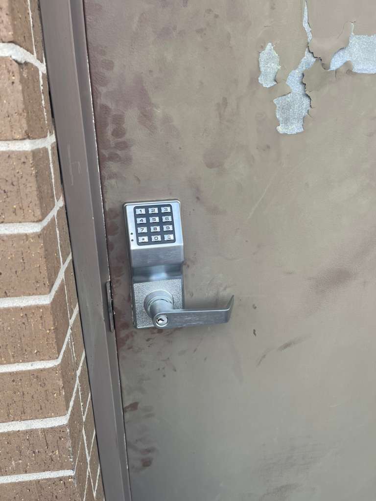 commercial access and door service shown in a real service photo